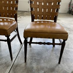 Leather Wooden Chairs 