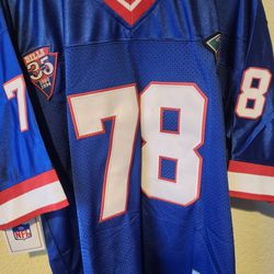 Bruce Bernard Smith Classic Buffalo Bills Football Jersey XL 