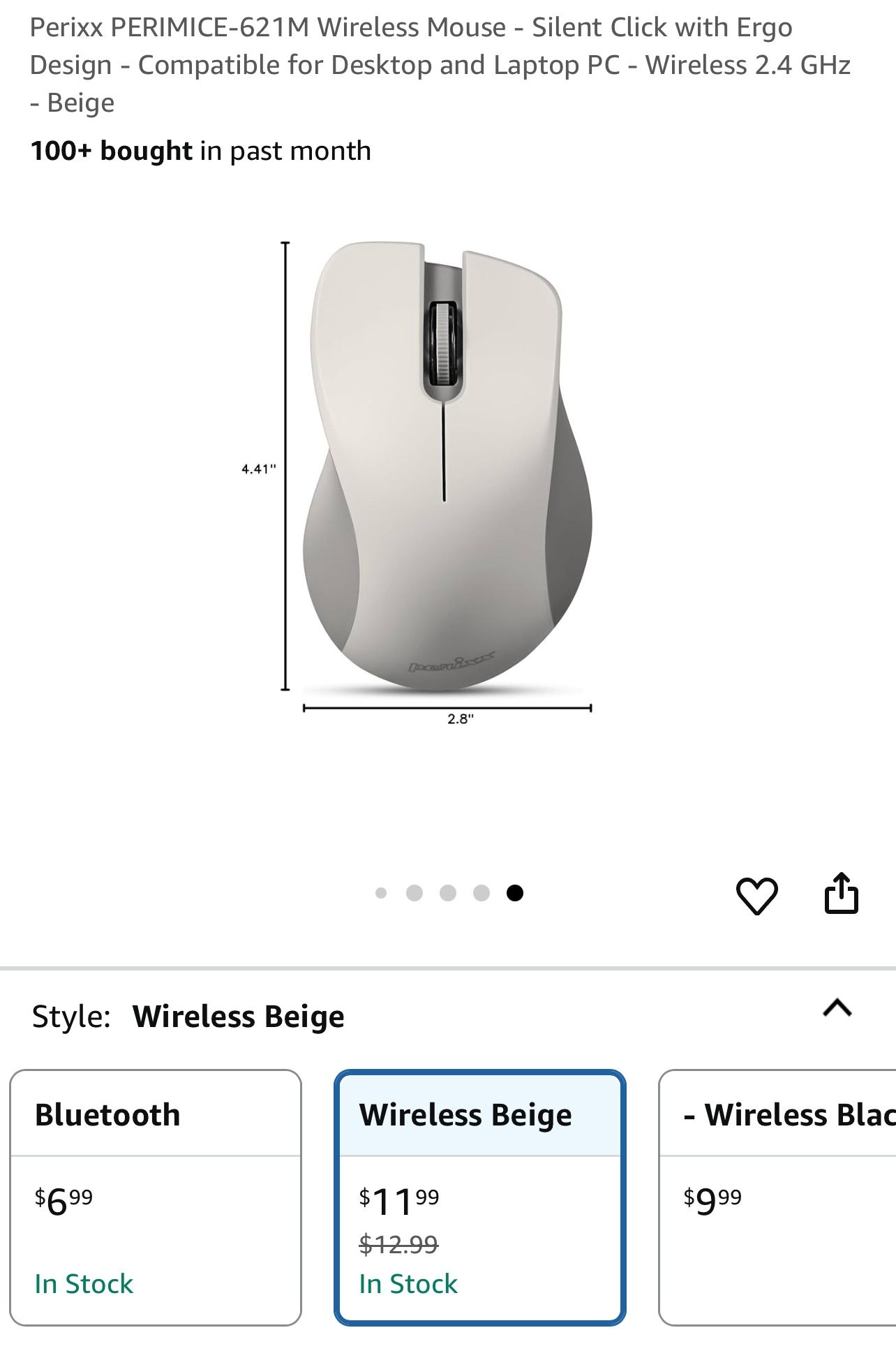 Perixx Mouse-beige