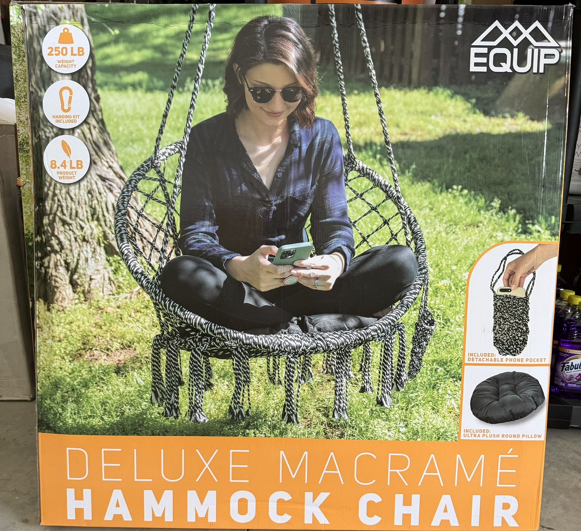 Black & White Hammock Chair (Hanging)
