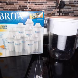 Brita Air Filter Pitcher W/ New Filters