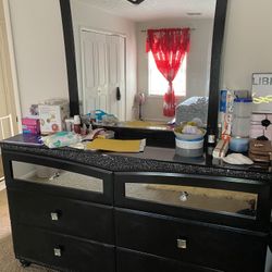 Queen Bed  Set Of 3 Black With The Mattress  And Another King Size Bed All Together Cost $3000