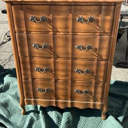 Solid Wood French Provincial 4 Drawer Tallboy