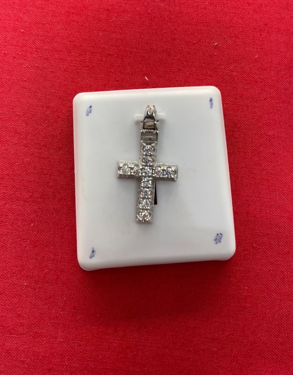 Moissanite 925 Sterling Sliver Cross Pendant
