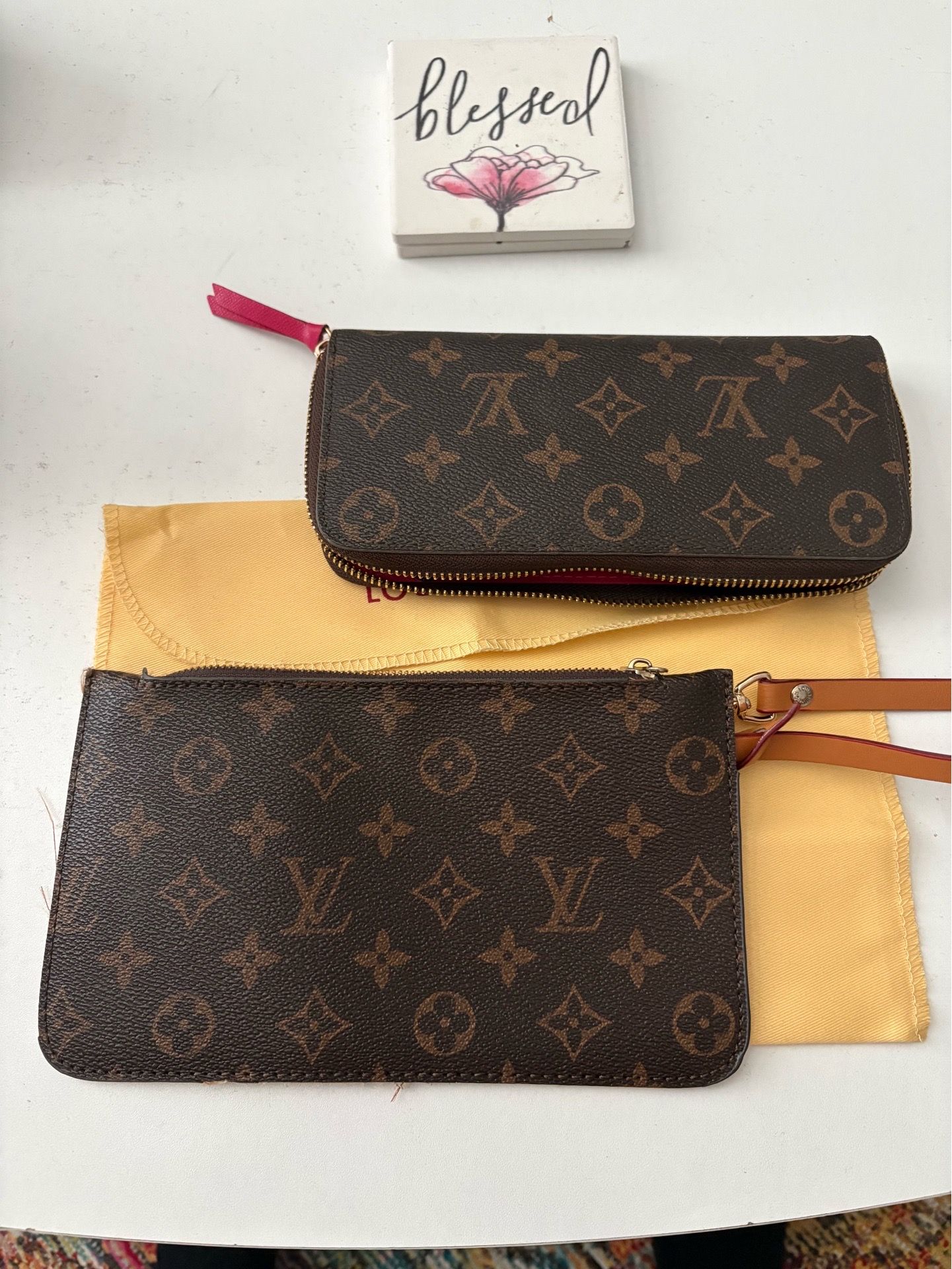 LV wallet and pouch