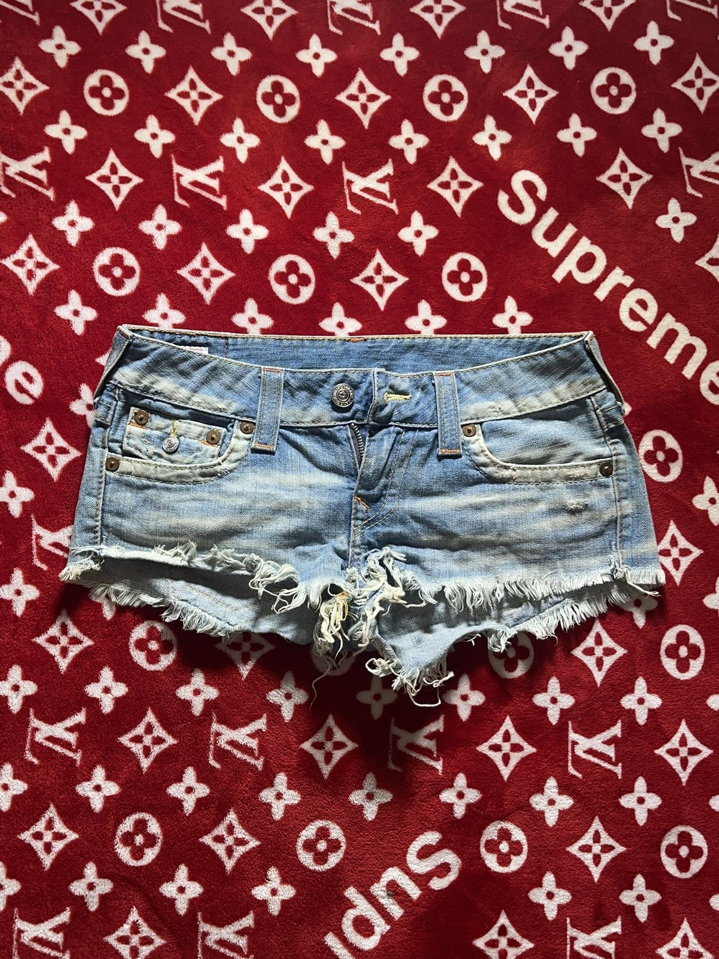 True Religion Joey Cut Off Shorts Size 28