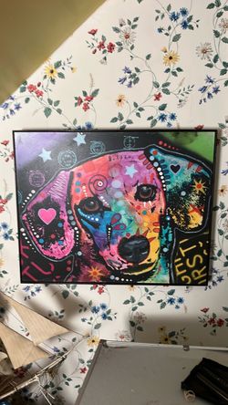 Colorful Pop Art Dog Framed Print