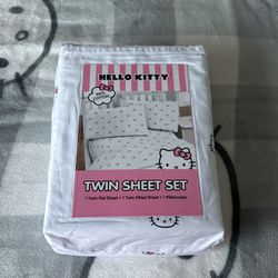 Hello Kitty Twin Sheet Set 
