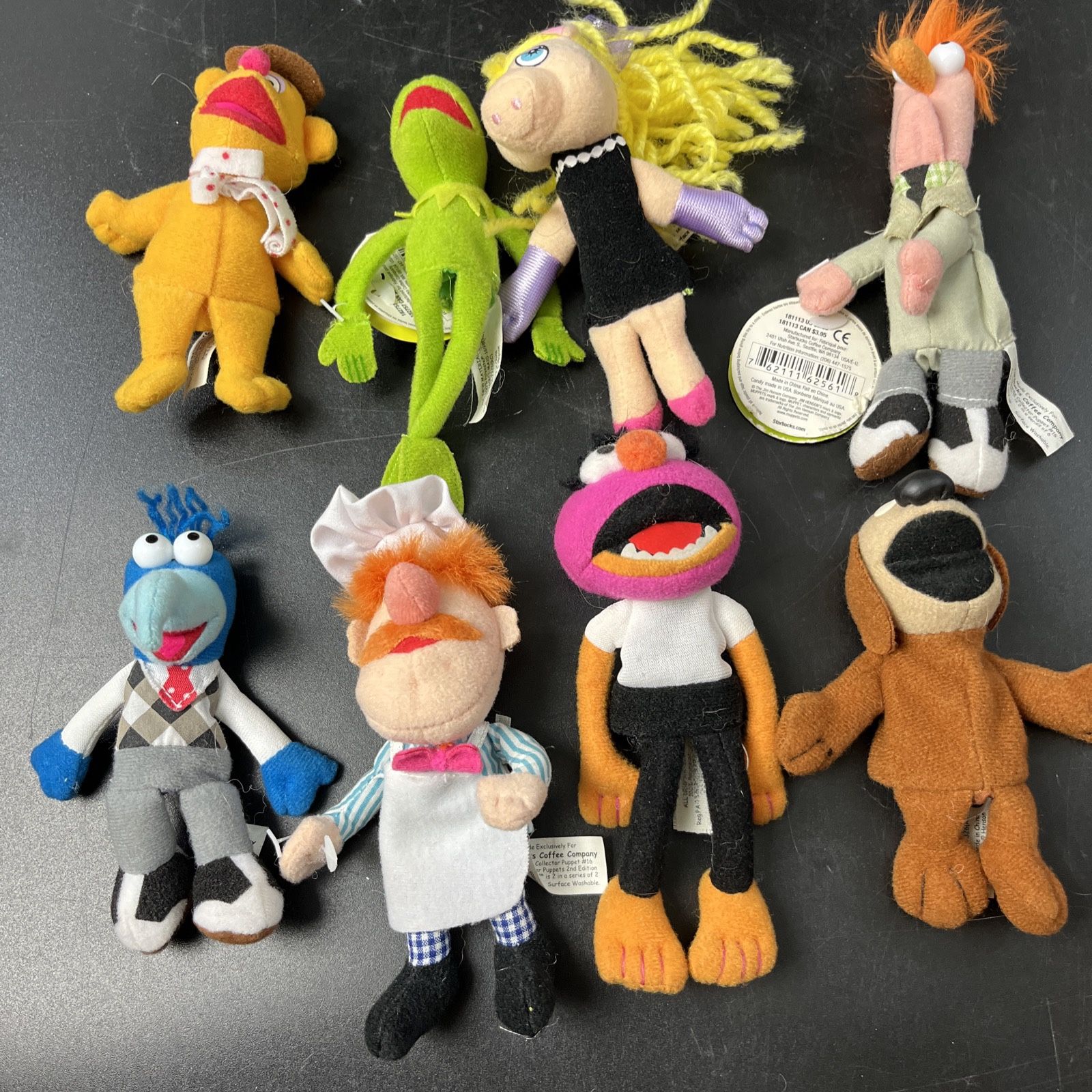 Starbucks Muppets Kermit Miss Piggy Beaker Swedish Chef Gonzo Animal Rowlf Set