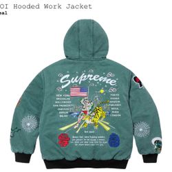 Supreme AOI Hooded Work Jacket “Teal” Sz: Medium 