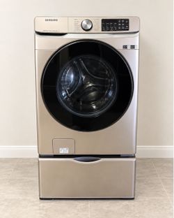 Brand New Samsung Smart Front Load Washer + Pedestal - Champagne - $450 OBO