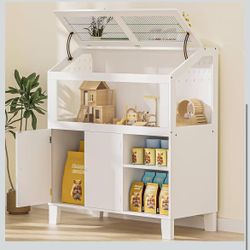 Hamster cage with storage cabinet