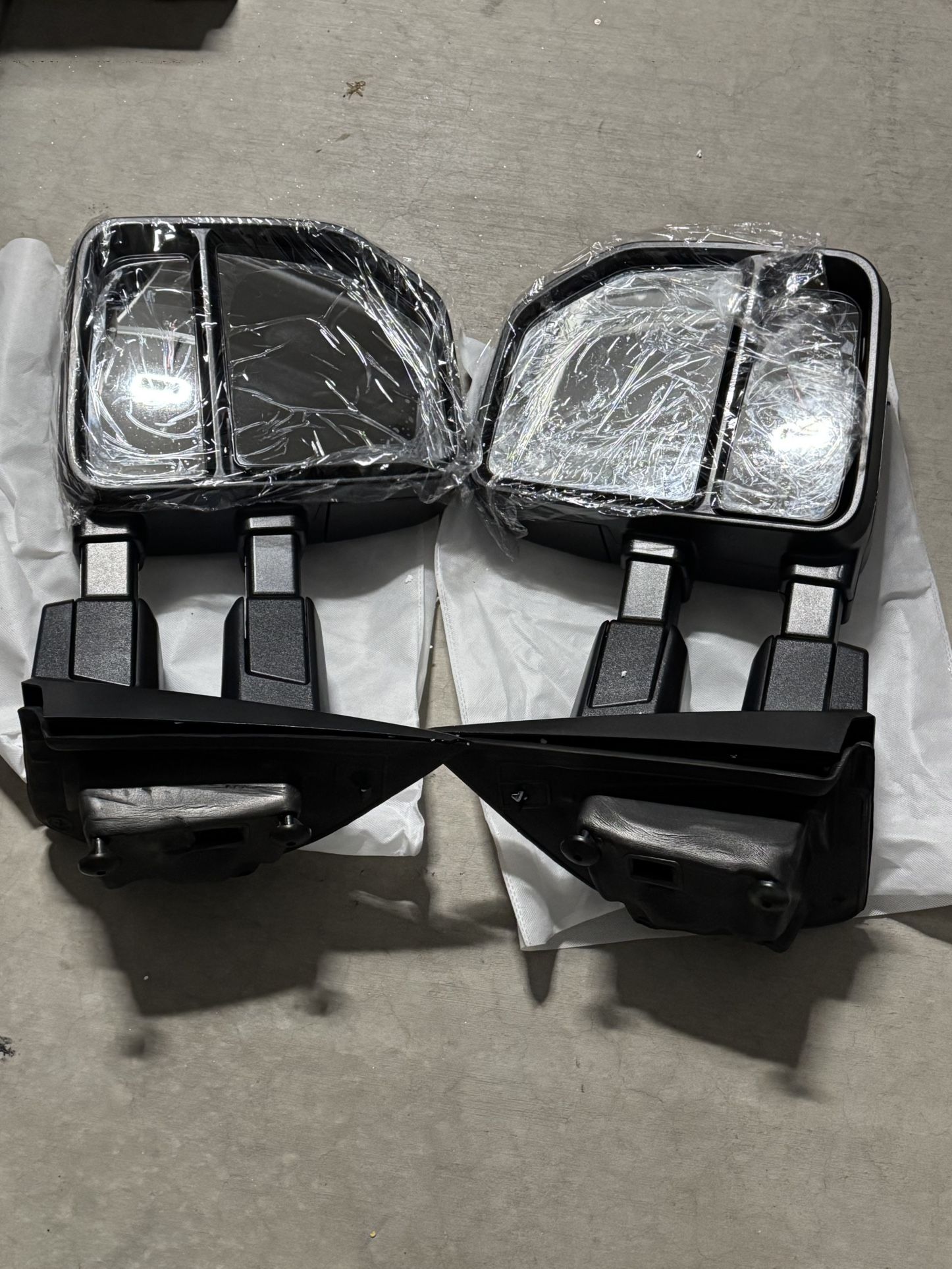 Towing Mirrors Fit For 2017 2018 2019 2020 Ford F250 F350 F450 F550 Super Duty Turn Signal Light Temperature Sensor Heated Power Auxiliary Light Black
