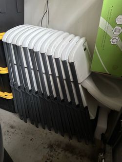 Lifetime brand, foldable white chair