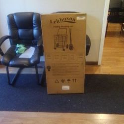 Black Folding Shopping Cart 