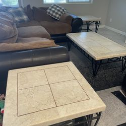 Coffee table and 2 end tables