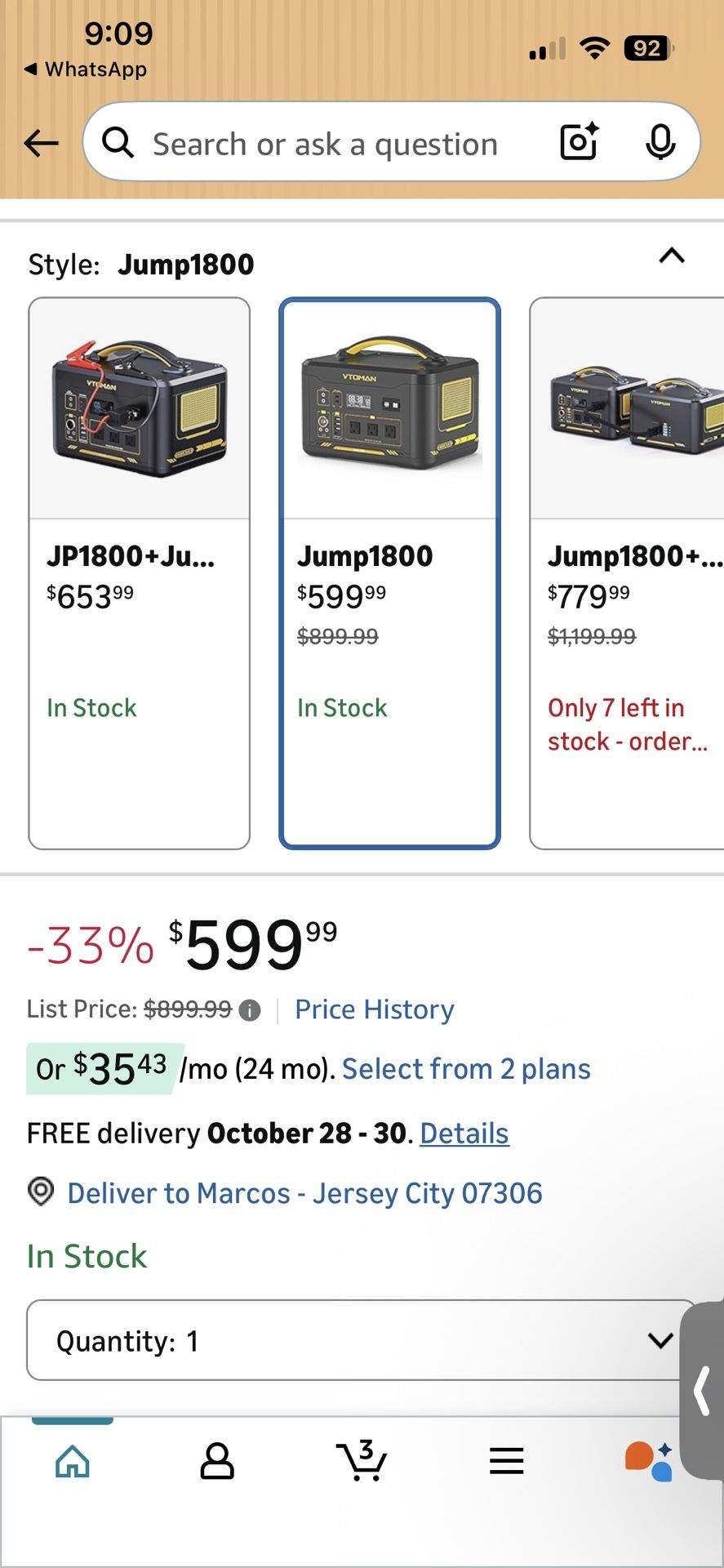 VTOM JUMP 1800w Generator 