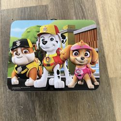 Paw Patrol Puzzle With Metal Tin Container