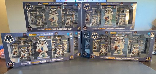 Lot Of (6) - 2025 Panini Mosaic NFL Costco Exclusive Trading Cards Bundle Box