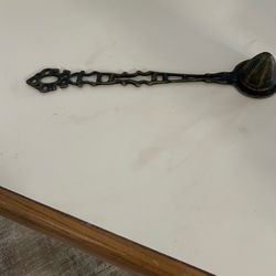 Vintage All Brass Decorative Openwork Handle Candle Snuffer