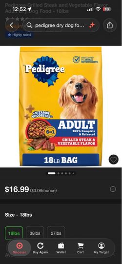 Dog food 18lbs