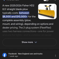 8.5 fisher minute mount HD2 snow plow 2 plug