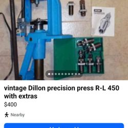 Vintage Pillion Precision Press R-L 450