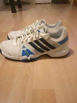 Adidas White Blue Tennis Sneakers, Men’s Size 9- LOCAL PICKUP ONLY