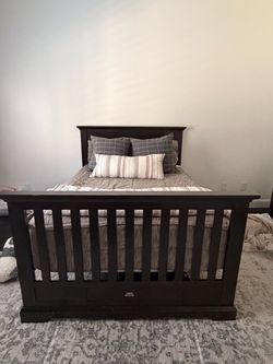 Full bed frame with mattress. Read description for dimensions.