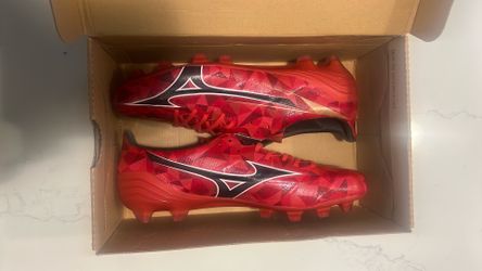 Mizuno Alpha II Elite FG Cleats Ruby Red Size US 10