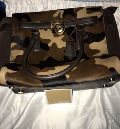 Michael Kors calfskin camo purse