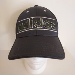 Adidas Hat Gray With Green Logo Adjustable