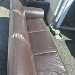 Brown Leather Couch/sofa