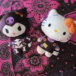 Hello Kitty And Kuromi Halloween Plushy 