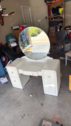 Solid wood vanity mirror and shelvs