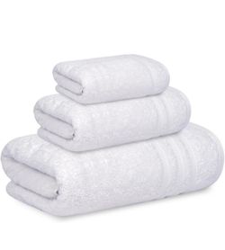 3 Piece Towel Set 100% Turkish Cotton