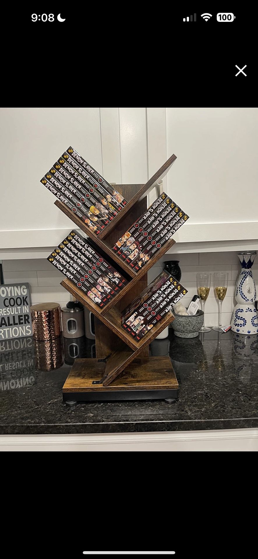 BRAND NEW: 5-Shelf Tree Bookshelf, 5 Tier Floor Standing Bookcase Organizer