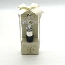 Fleur De Lis Bottle Stopper Kate Aspen  Party Wedding Gift   NIB  