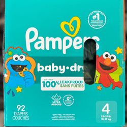 Pampers Baby Dry Size 4/92 Diapers 