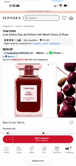Tom Ford Lost Cherry Purfume