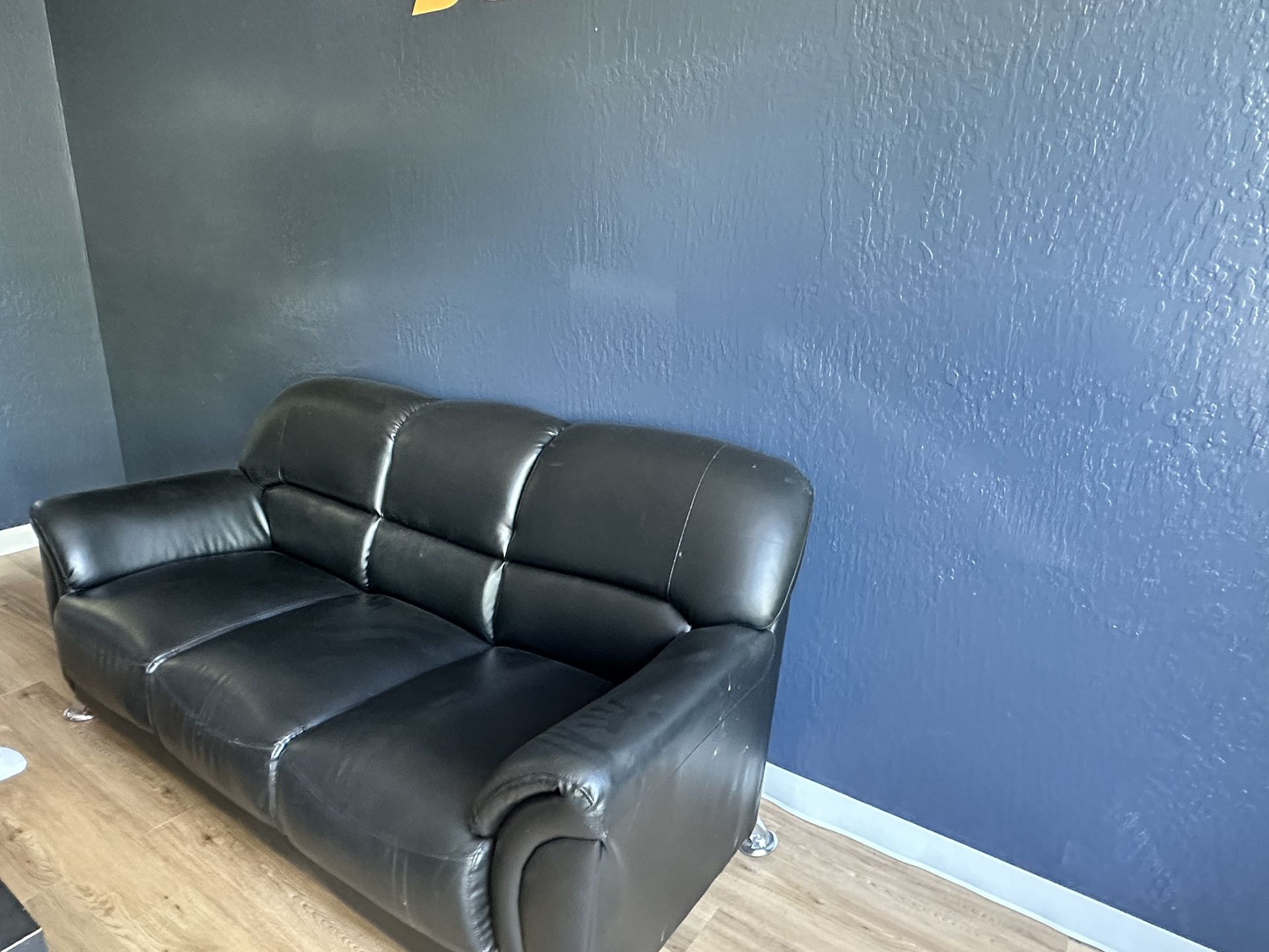 Black Leather Sofa