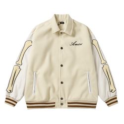 Amir Bones Applique Detail Varsity Jacket