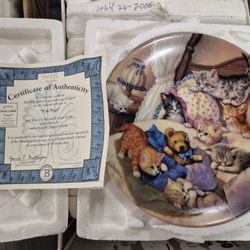 Litter Rascals Cat Plates Bradford Exchange 