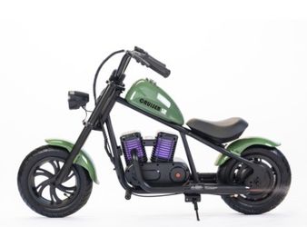 BRAND NEW HYPER GOGO Cruiser 12 Plus Kids Electric Chopper Motorcycle (Green)