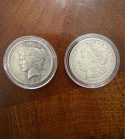 1921 Morgan & Peace dollars