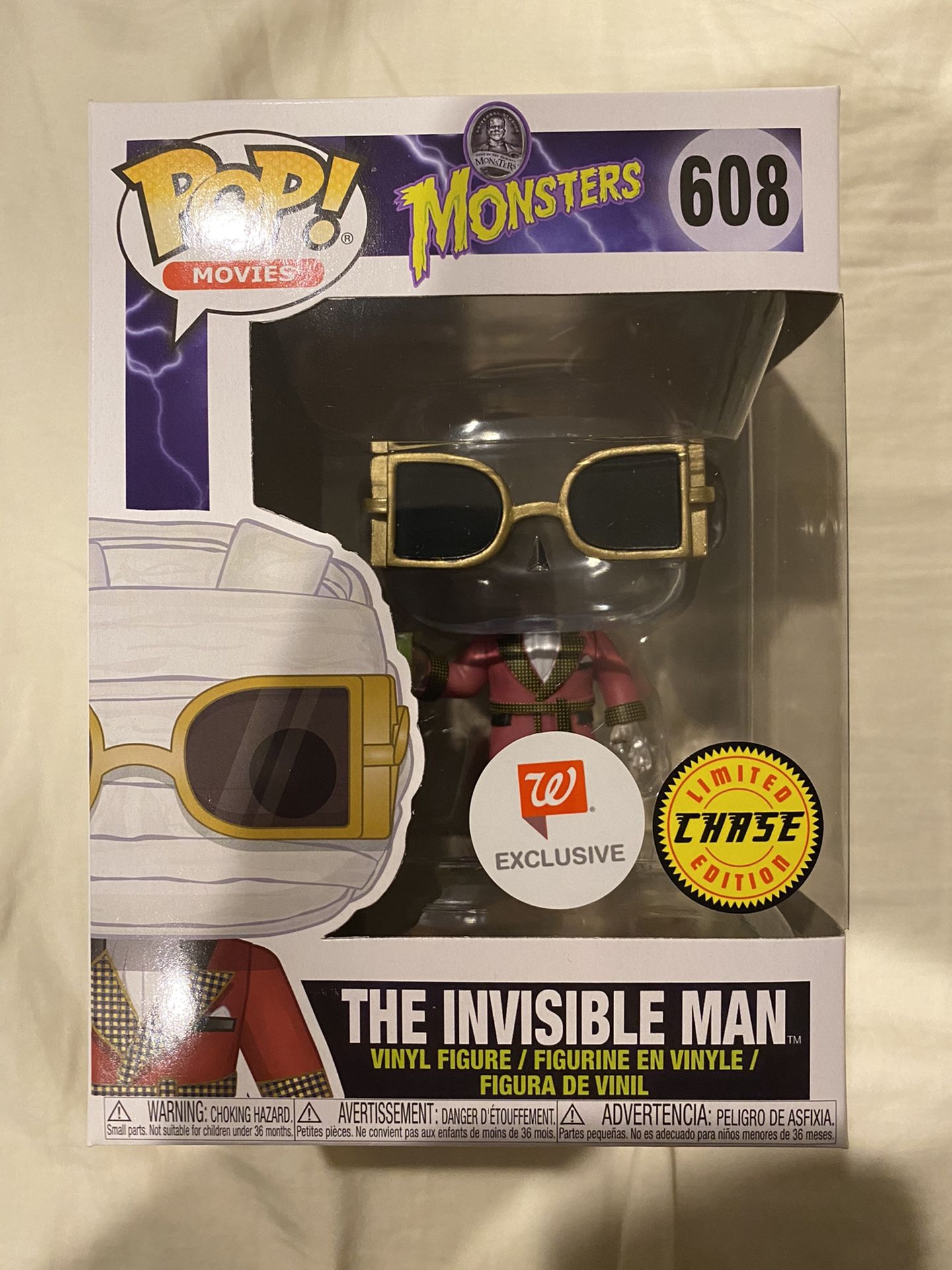 Funko POP Movies! Monsters The Invisible Man Chase Walgreens Exclusive