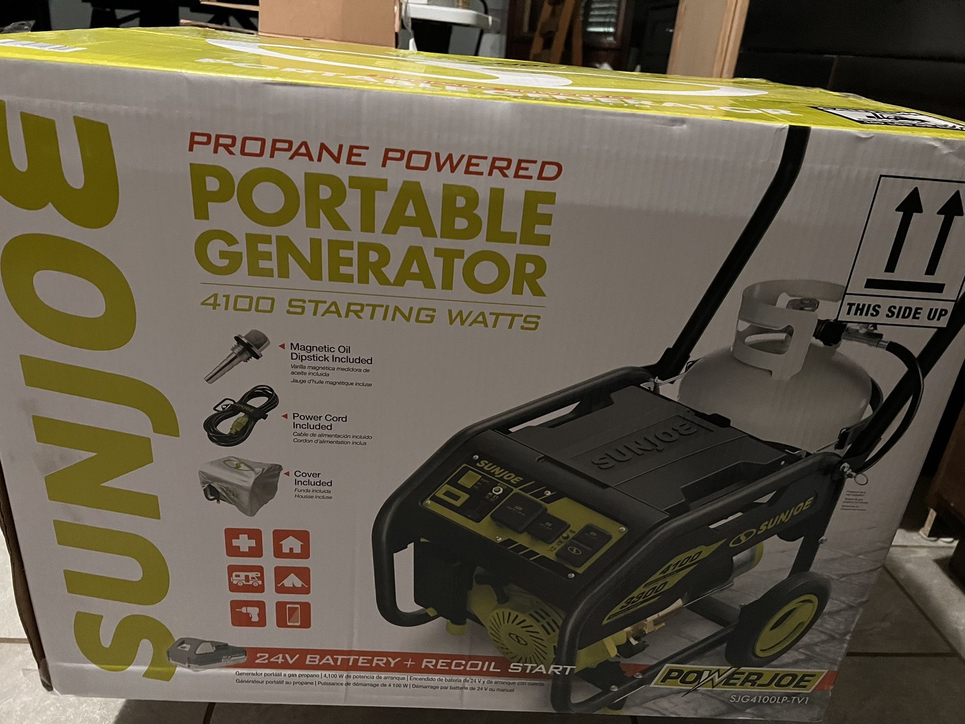 Brand New SunJoe 4100 Watt Portable propane generator