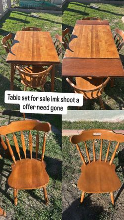 Kitchen Table Set 4 Chairs $60 