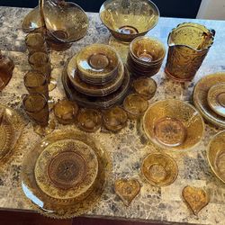 Indiana /Tiara Amber Dish Set