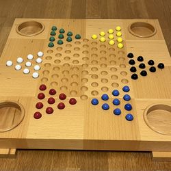 Chinese Checkers Wood Board Game